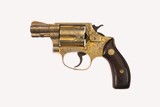 Smith & Wesson Factory Class A Virginia LeBlanc Engraved Pre Model 36 Gold Plated Smooth Rosewood Grips AMAZING!
