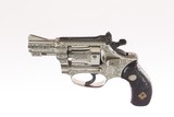 Smith & Wesson Factory Class A Engraved Pre Model 34 .22/32 Kit Gun 2" Nickel Harry Jarvis Carved Rosewood Magna w/ Carved Ivory Inlay 99% - 15 of 15