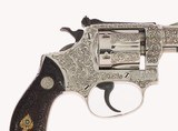 Smith & Wesson Factory Class A Engraved Pre Model 34 .22/32 Kit Gun 2" Nickel Harry Jarvis Carved Rosewood Magna w/ Carved Ivory Inlay 99% - 9 of 15