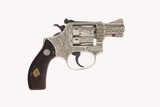 Smith & Wesson Factory Class A Engraved Pre Model 34 .22/32 Kit Gun 2" Nickel Harry Jarvis Carved Rosewood Magna w/ Carved Ivory Inlay 99% - 7 of 15