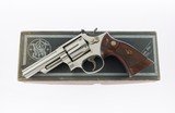 smith & wesson model 19 no dash 4" nickel red ramp factory letter & box mfd. 1960 4 screw 99%