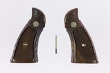RARE Smith & Wesson Factory Carved N Frame Diamond Magna Grips Sharp Shoulder 1950's - 1 of 5