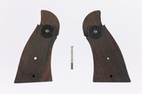 RARE Smith & Wesson Factory Carved N Frame Diamond Magna Grips Sharp Shoulder 1950's - 2 of 5