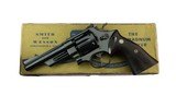 Smith & Wesson Model 27 No Dash Rare 5" FULLY OPTIONED Red Ramp - White Outline - Target Hammer & Trigger Smooth Rosewood Grips 1960 Gold Box 99%