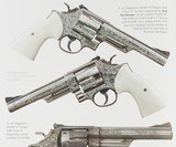 Single Finest Smith & Wesson Model 57 Factory Class A PLUS Engraved 47 Extra Hours of Engraving Nickel Factory Letter PUBLISHED MINT CONDITION - 11 of 12