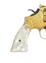 Magnificent Smith & Wesson Factory Virginia LeBlanc Engraved Gold Plated W/ Pearl Grips Pre Model 18 K-22 Combat Masterpiece 99% - 13 of 18