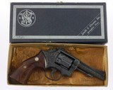 SIGNED RUSS SMITH Factory Class A Engraved Smith & Wesson Pre Model 18 K22 Combat Masterpiece Complete Package Box Tools Papers Letter Mfd. 1956 MINT