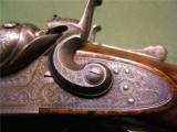 Superb W.W. Greener Engraved Hammer Double 10 Bore 1878 XXX Wood - 7 of 15