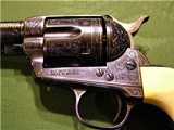Master Engraved Colt Frontier Six Shooter 1881 Ivory Grips Cased 44-40 SAA 4 3/4 Inch Single Action Army - 6 of 15
