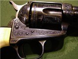 Master Engraved Colt Frontier Six Shooter 1881 Ivory Grips Cased 44-40 SAA 4 3/4 Inch Single Action Army - 4 of 15