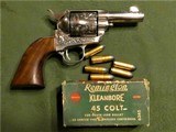 Cased and Master Engraved Colt Sheriff's Model .45 Black Powder Frame Masterpiece by Mel Wood - 4 of 15