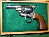 Cased and Master Engraved Colt Sheriff's Model .45 Black Powder Frame Masterpiece by Mel Wood - 1 of 15