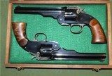 Cased Matched Pair S&W Schofield Performance Center 2000 .45 Smith and Wesson Gorgeous Walnut - 1 of 15