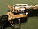 Factory Engraved Colt SAA Nickel .45 Like New in Box Unfired Unturned Single Action Army Letter Requested - 5 of 15