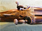 Spectacular Cased & Engraved Bertuzzi Ariete Hammer Double with Single Trigger Option and Gorgeous Wood - 10 of 15