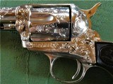 Stunning Cased & Engraved Colt SAA 1st Generation Nickel .41 Long Colt Made 1902 - 10 of 15