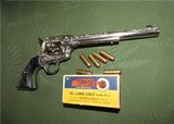 Stunning Cased & Engraved Colt SAA 1st Generation Nickel .41 Long Colt Made 1902 - 1 of 15