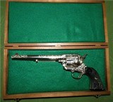 Stunning Cased & Engraved Colt SAA 1st Generation Nickel .41 Long Colt Made 1902 - 2 of 15