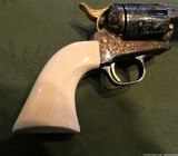 Colt Matched Pair Denise Thirion Master Engraved SAA .45's with Ivory Grips Absolutely Stunning Single Action Army 1873 - 4 of 15