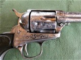Stunning Cased and Engraved Colt SAA .41 First Generation Nickel 4 3/4 Inch Made 1902 - 3 of 15