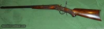 Special Order Winchester 1885 Deluxe Having Set Trigger, Mid Range Sights, .22 Long Rifle, with Cody Letter Verification