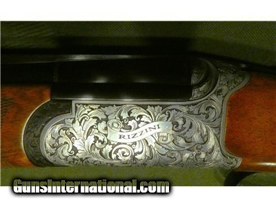 Factory Cased and Deep Relief Engraved Rizzini 28 Gauge Round Body Over Under 28 Inch Like New