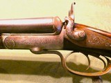 Scarce Engraved G W Bales Double Rifle in .500 Black Powder Express Antique - 3 of 15