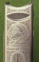 Engraved Beretta 687 EELL Diamond Pigeon 20 Gauge in Factory Case 28 Inch Barrels - 8 of 15