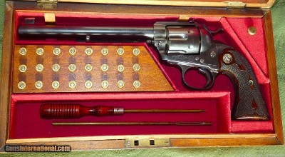 1 of 44 Cased Colt Bisley Flattop Target Chambered in .32 Long Colt with Colt Archive Letter Made 1900, Shipped to Georgia