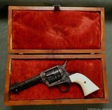 Cased and Engraved Colt SAA Second Generation 1965 Gunfighter 4 3/4 Inch Barrel .45 Long Colt - 1 of 15