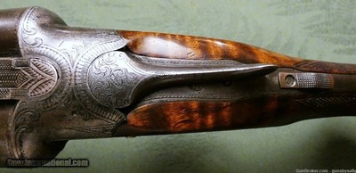 Scarce Lefever CE Grade with 26 Inch Krupp Barrels, Highly figured Walnut, Ejectors, Made 1907 - Image 7 of 15