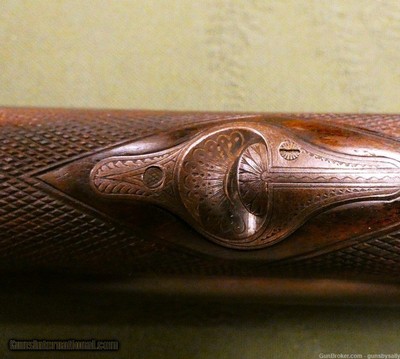 Scarce Lefever CE Grade with 26 Inch Krupp Barrels, Highly figured Walnut, Ejectors, Made 1907 - Image 3 of 15
