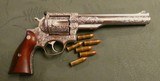 Hand Engraved Ruger Redhawk Pre Warning 1982 with Original Box, Stainless Double Action 7 1/2 Inch Barrel - 3 of 15