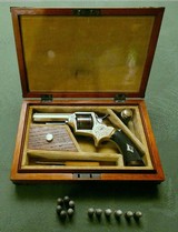 Cased and Engraved English Griffiths and Worsley Revolver in Top Condition with Ammo - 2 of 13
