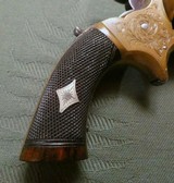 Cased and Engraved English Griffiths and Worsley Revolver in Top Condition with Ammo - 6 of 13