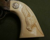 Hand Engraved Colt SAA Cased with Carved Ivory Grips 2nd Generation 1957 - 14 of 15