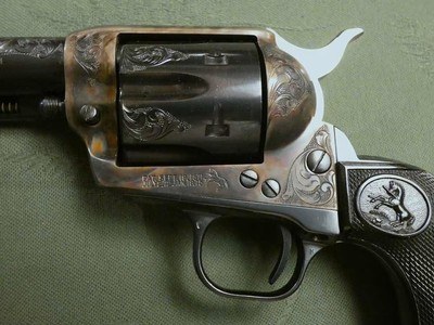 Factory Cased and Engraved SAA in .44 Special Made 1978 in Top Condition Single Action Army 1873 - Image 3 of 12