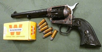 Factory Cased and Engraved SAA in .44 Special Made 1978 in Top Condition Single Action Army 1873 - Image 2 of 12