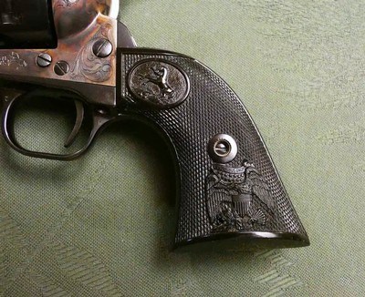 Factory Cased and Engraved SAA in .44 Special Made 1978 in Top Condition Single Action Army 1873 - Image 5 of 12