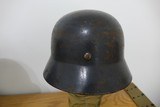 WWII GERMAN HELMET & VISOR HAT ** VETERAN RETURN DOCUMENTATION ** - 4 of 15
