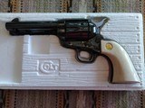 NIB Colt 45 SAA 3rd Gen 4 3/4 Blue w/ Ivory Grips - 1 of 19