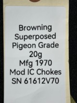 Browning Superposed Pigeon Grade ~ 20 gauge - 14 of 14