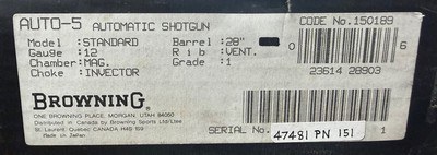 Browning A5 Magnum Twelve ~ 12 gauge (Box) - Image 11 of 11