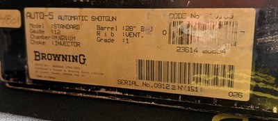 Browning A5 Magnum Twelve ~ 12 gauge (NIB) - Image 14 of 14