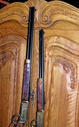 Winchester Model 94 and Winchester 9422 "Matched Set of 1000", .30-30 Rifle And .22 Magnum Carbine lever action pair. Serials: #MC383 and MR - 15 of 20