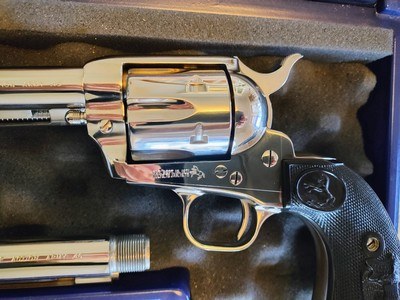 Colt Single Action Army .45 3rd gen nickel - Image 5 of 13