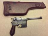 Mauser 1930 Commercial Broomhandle With Pigskin-covered Holster Stock - 2 of 15