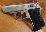 Walther PPK .380 ACP Solid Stainless Steel Interarms Near Mint Original! - 2 of 15