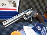 Colt Python .357 Magnum 6" 2020 New Model Stainless Steel 100% Mint with Original Box & Papers - 3 of 15