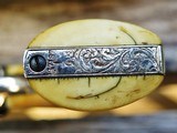 COLT 1849 POCKET MODEL~ GUSTAVE YOUNG FACTORY ENGRAVED WITH COLT LETTER, ANTIQUE , IVORY STOCKS - 12 of 15
